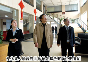 湖南省安化县人民政府领导考察绿之韵集团