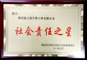 绿之韵集团董事常务副总经理劳嘉获“社会责任之星”称号